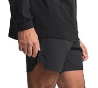 Mens Docker Shorts Mens Sports Shorts Stretchy Quick Dry Gym Training Shorts Slim Fit Bodybuiding Shorts Summer Walking Shorts with Pockets(2-Black,L)