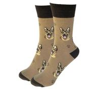 Men's Dog and Bird Lover Socks, Plush Cotton Mix, Vibrant Colours | Novelty Dog Lover Gift