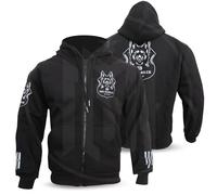 Mens Dog Handler Fleece Hoodie Doorman Security Bouncer Guard Hoodie Pet Dog Logo Jumper Black Hoodie M-3XL (Black, XXL)