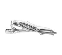 Men's Dolphin Shape Tie Clip Silver Zinc Alloy Metal | Classic Modern Elegant Style with Smooth Polished Surface, Quick Application, Suitable for Groomsmen and Client Sessions