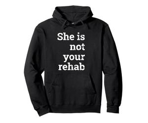 Mens Domestic Violence-Free She Is Not Your Rehab Design Pullover Hoodie