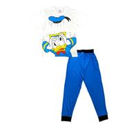 Mens Donald Duck Pyjamas Character Nightwear Short Sleeved Top & Bottoms (Large, Donald Duck)