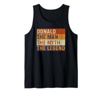Mens Donald The Man The Myth The Legend Personalized Name Donald Tank Top