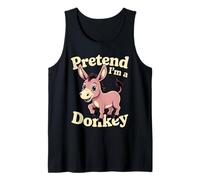 Mens Donkeys Pretend I'm A Donkey Funny Humorous Animal Lover Tank Top