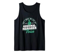 Mens Don't Make Me Use My Regional Manager Voice Funny Management Tank Top