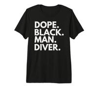 Mens Dope Black Man Diver African American Pride Premium T-Shirt