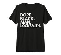 Mens Dope Black Man Locksmith African American Pride Premium T-Shirt