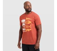 Men's Double Fish Graphic T-Shirt, Red L