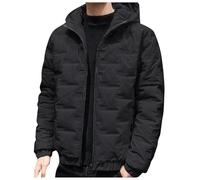 Mens Down Jacket Lightweight Winter Solid Coat Warm Jacket Easy Care Water Resistant Rain Jacket for Camping, Travelling & Walking