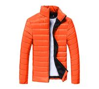 Mens Down Jacket Lightweight Winter Solid Coat Warm Jacket Easy Care Water Resistant Rain Jacket for Camping, Travelling & Walking