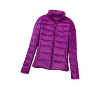 Mens Down Jacket Men Women Red Thin Coats Casual Active Clothing Outerwear Hooded Zip Cardigan Winter with Hood Lightweight, Purple 1, 3XL