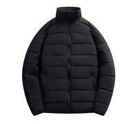 Mens Down Jacket Warm Padded Coats with Zipper Lightweight Cardigan Winter Waterproof Jackets Puffer Hooded Coat Quilted Lined Outerwear Softshell Casual Coat Hiking Travelling Jacket UK S-3XL