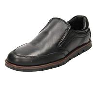 Men's Dr Keller Adonis Leather Slip-On Shoes (11 UK, Black)
