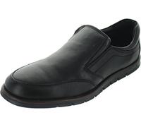 Men's Dr Keller Adonis Leather Slip-On Shoes (12 UK, Black)