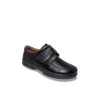 Men's Dr Keller Wide Fit Leather Touch Fasten Shoes | Supportive & Easy-Fit with Cushioned Lining & Rubber Grip Sole