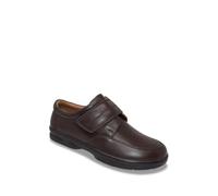 Men's Dr Keller Wide Fit Leather Touch Fasten Shoes | Supportive & Easy-Fit with Cushioned Lining & Rubber Grip Sole