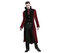 Men's Dreadful Vampire Fancy Dress Costume Medium Red