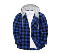 Mens Dress Cardigan 1/4 Zip Pullover Mens Golf Plain White t Shirt Mens Winter Hoodies Pullover Mens Denim Jacket with Fur techwear Hoodie Mens Thermal Jumper Mens Shacket, (Blue, L)