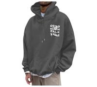 Mens Dress Cardigan Aztec Fleece Pullover Men Mens Christmas Tops Mens Winter Hoodies Pullover Brown Jacket Mens Christmas Hoodies Christmas Jumpers for Men Body Warmers for a Man (Dark Gray, XXXL