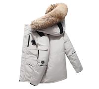 Mens Dress Cardigan Men Fleece Pullover Crew Neck t Shirt Men Mens Sweaters Fall Mens Leather Jackets Zip Hoodie Men Christmas Jumpers Light up Mens Parka Coats Fur Hood (White, M)