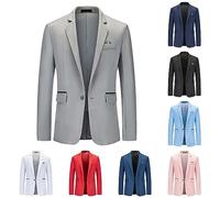 Mens Dress Jackets Formal Regular Fit | Mens White Tuxedo Jacket Suit Jacket Solid Color Dinner Jacket Business Casual Smart Formal Jackets Comfortable Single-Breasted Jacket Multi-Pocketed Blazer