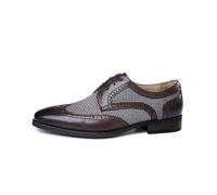 Men's Dress Shoes Leather Formal Business Oxford Derby Shoes Brogue Wingtip Retro Dress Shoes for Men,Brown,10 UK