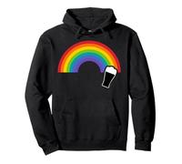 Men's drinking funny Irish end of the rainbow lucky pint fun Pullover Hoodie