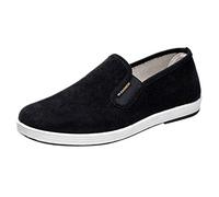 Mens Driver Shoes Mens Slip On Loafers Wide Fit Comfortable Round Head Trainers Lightweight Walks Shoes Casual Outdoor Loafers Classic Flats Trainers Solid Color Canvas Sneaker With Elastic Strap
