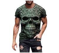 Men's Dry Fit T Shirt Moisture Wicking Athletic Tees Exercise Fitness Activewear Short Sleeves Gym Workout Top Mens Novelty t Shirts UK Warm Polo Neck top for Men Sale (Green, L)