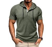 Men's Dry Fit Workout Gym Short Sleeve T Shirt Moisture Wicking Active Athletic Performance Running Shirts Mens Shorts and Shirt Sets Men's Clothing Shirt (Green,XL)