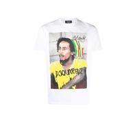 Men's Dsquared2 Cool Fit Bob Marley Logo White T-Shirt - Size: 42