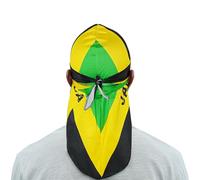 Men's Du Rag Smooth Jamaican Flag Reggae Headwrap - African Streetwear Hair Wave Cap Durag for Men & Women(Jamaica)