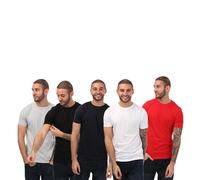 Men's Duck and Cover Errington 5 Pack T-Shirts in Multicolour