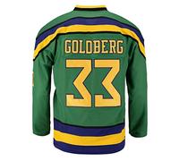 Mens Ducks Movie Shirts Ice Hockey Jersey, #33 Goldberg Green, S