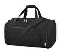 Mens Duffle Bag 55L Gym and Travel Bag for Men and Women with Shoe Compartment Luggage Sleeve Weekender Duffel Overnight Tote Large Carry On Luggage for Fitness and Outdoor Sports Adventures, Black,