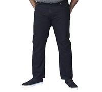 Mens Duke London Kingsize Relaxed Fit Stretch Jeans With Elasticated Waist Black 44 - Short
