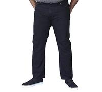 Mens Duke London Kingsize Relaxed Fit Stretch Jeans With Elasticated Waist Black 56 - Short