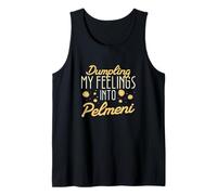 Mens Dumpling My Feelings Into Pelmeni for Russian Dumpling Lover Tank Top