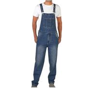 Mens Dungarees Ripped Casual Workwear Trousers Regular Fit Work Bib and Brace Overalls Adjustable Straight Leg Jumpsuit with Multiple Pockets Gardening Overall for Men