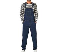 Mens Dungarees Ripped Casual Workwear Trousers Regular Fit Work Bib and Brace Overalls Adjustable Straight Leg Jumpsuit with Multiple Pockets Gardening Overall for Men