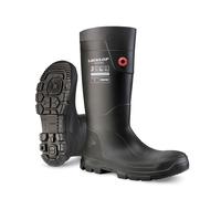 DUNLOP Purofort TerraPRO - Unisex Full Safety Sneaker Fit Waterproof Work Boots, Black, Thermal Insulated and Slip-Resistant Wellies with Steel Toecap for Outdoor and Industrial Use - EU44, UK10