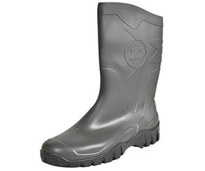 Mens Dunlop Short Half Length Ankle Wellington Wellies Boots WIDE CALF, 7 UK, Black