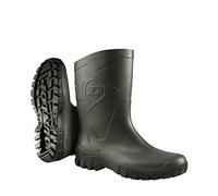 Mens Dunlop Short Wellington Wellies Garden Waterproof Rain Gum Wide Ankle Boots (Green, Numeric_12)