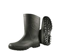 Mens Dunlop Wellington Boots Short Wide Calf Rain Garden Farm Camp Gum Wellies Green