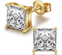 Mens Earrings Diamond Stud Earrings Women Men Square Gold Earring Silver Cubic Zirconia Stud Earring Sterling Silver Tiny Diamond Studs 8mm