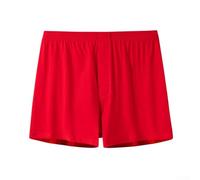 Men's Easy Fit Cotton Boxer Shorts Designed with Comfort in Mind for At Home Wear (2XL Red)