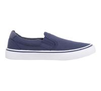 Mens Easy Slip On Canvas Trainers Pumps with Twin Gusset ABSOLUTE FOOTWEAR Navy 10
