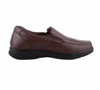 Mens Easy Slip On Lightweight Memory Foam Faux Leather Smart Shoes ABSOLUTE FOOTWEAR Brown 11