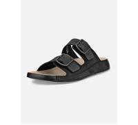 ECCO Men's Cozmo Two Band Buckle Slide Sandal, Black Nubuck, 9/9.5 UK