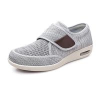 Men's Edema Shoes Orthopedic Diabetic Shoes, Memory Foam Adjustable Walking Shoes for Elderly Arthritis Edema Swollen Feet Thumb Valgu